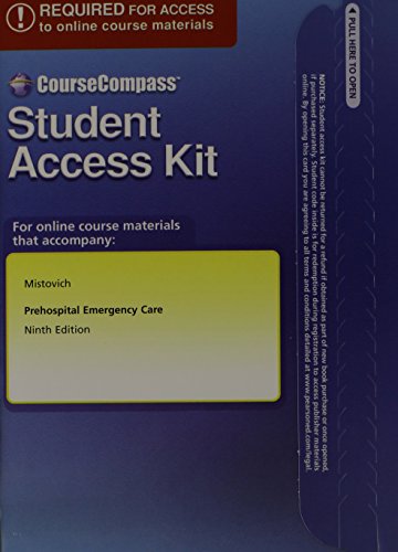 9780135097458: Prehospital Emergency Care CourseCompass Access Code