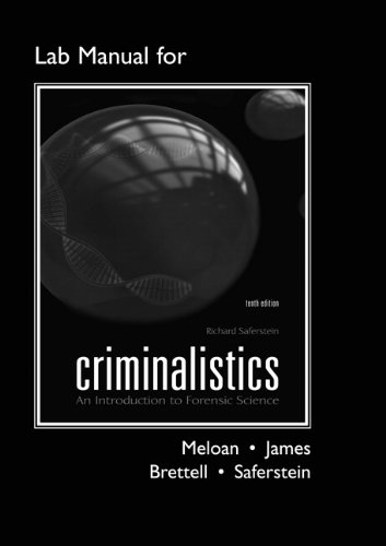 Imagen de archivo de Lab Manual for Criminalistics: An Introduction to Forensic Science a la venta por ThriftBooks-Dallas