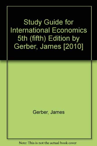 9780135100561: Study Guide for International Economics