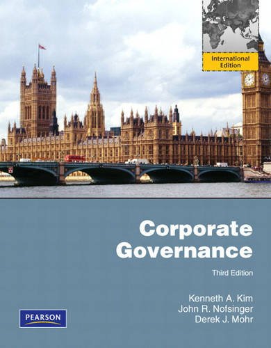 Beispielbild fr Corporate Governance: International Edition zum Verkauf von Ammareal