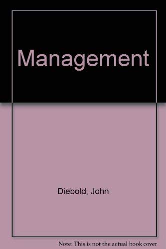 Beispielbild fr John Diebold on Management zum Verkauf von Better World Books