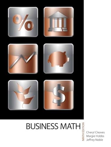 Imagen de archivo de Business Math a la venta por Decluttr