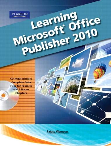 Imagen de archivo de Learning Microsoft Office Publisher 2010, Student Edition a la venta por SecondSale