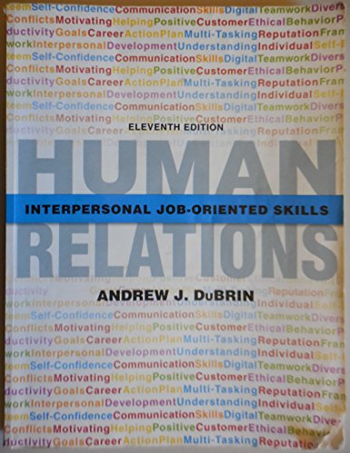 Imagen de archivo de Human Relations : Interpersonal Job-Oriented Skills a la venta por Better World Books: West