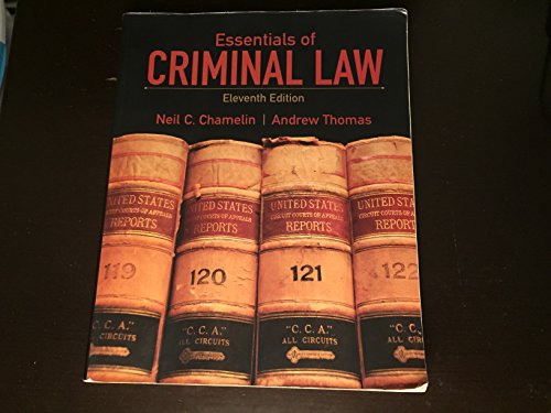 Imagen de archivo de Essentials of Criminal Law (11th Edition) a la venta por Big River Books