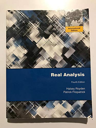 9780135113554: Real Analysis: International Edition