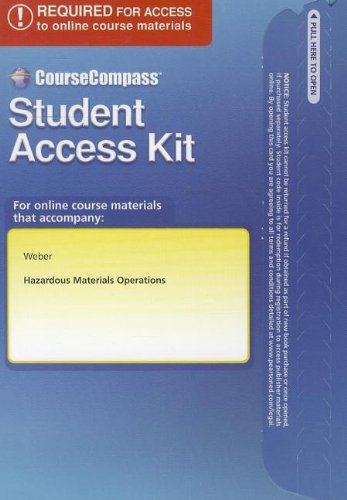 Hazardous Materials Operations Coursecompass Student Access Code Card (9780135117200) by Weber, Chris H