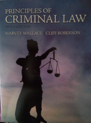 Imagen de archivo de Principles of Criminal Law a la venta por Better World Books