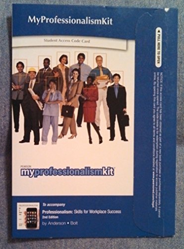 Imagen de archivo de Myprofessionalismkit -- Valuepack Access Card a la venta por Campus Bookstore