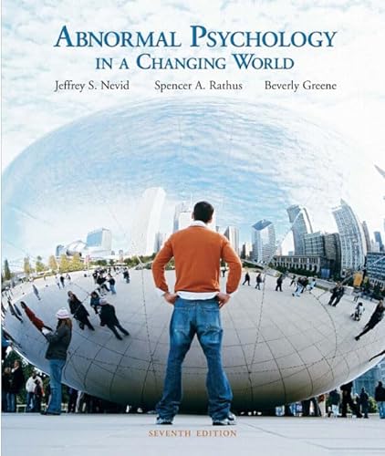Imagen de archivo de Abnormal Psychology in a Changing World a la venta por Better World Books