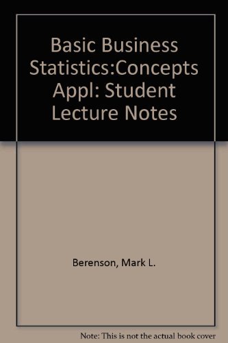 Stock image for Basic Business Statistics: Student Lecture Notes for sale by HPB-Red