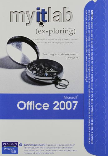 myitlab -- Access Card -- for Exploring Microsoft Office 2007 (9780135132777) by Inc. Prentice-Hall
