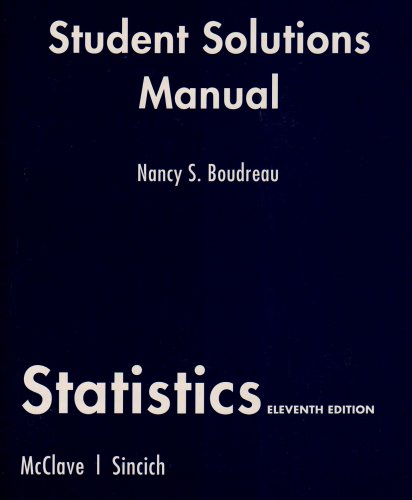 Beispielbild fr Student Solutions Manual for Statistics zum Verkauf von ThriftBooks-Dallas