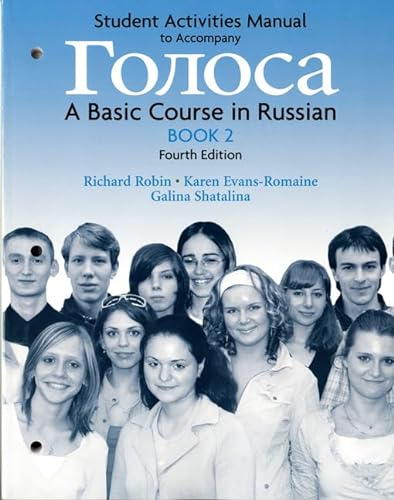 Imagen de archivo de Student Activities Manual to Accompany Golosa Book 2: A Basic Course in Russian (Russian Edition) a la venta por HPB-Red