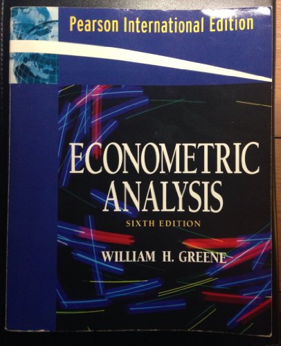 9780135137406: Econometric Analysis.: 6th Edition