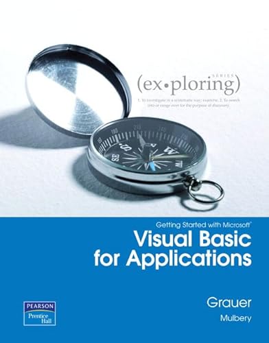 Exploring Getting Started With Vba (9780135141281) by Grauer, Robert