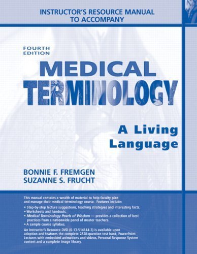 Stock image for Instructor's Manual for Medical Terminology: A Living Language, 4/E for sale by ThriftBooks-Atlanta