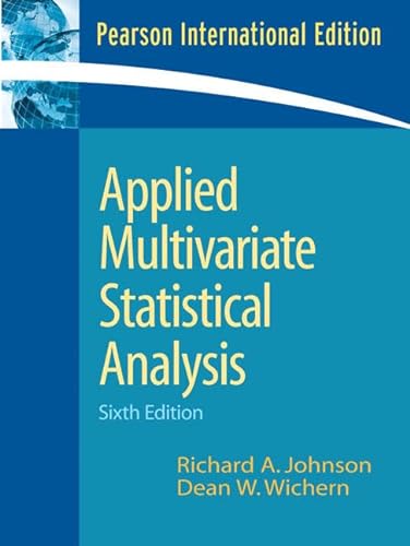 Stock image for Applied Multivariate Statistical Analysis for sale by Better World Books: West