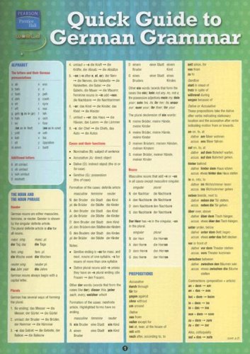 Quick Guide to German Grammar (9780135143698) by Mediatheque Publishers Services