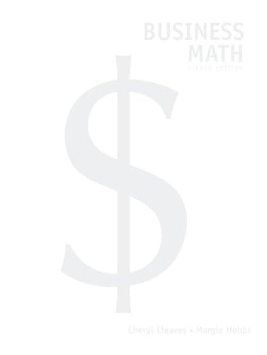 Imagen de archivo de Business Math a la venta por HPB-Red