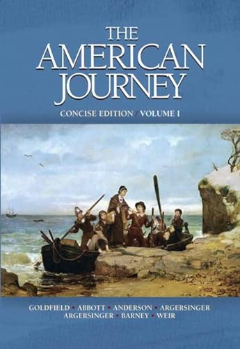 9780135150870: American Journey, The, Concise Edition, Volume 1