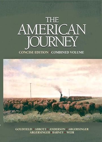 Imagen de archivo de The American Journey: Concise Edition, Combined Volume a la venta por SecondSale