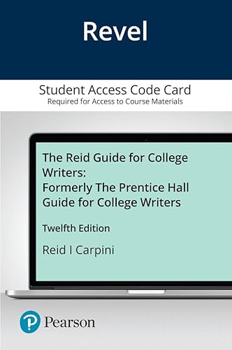 Beispielbild fr Reid Guide for College Writers, The -- Revel Access Code zum Verkauf von Indiana Book Company