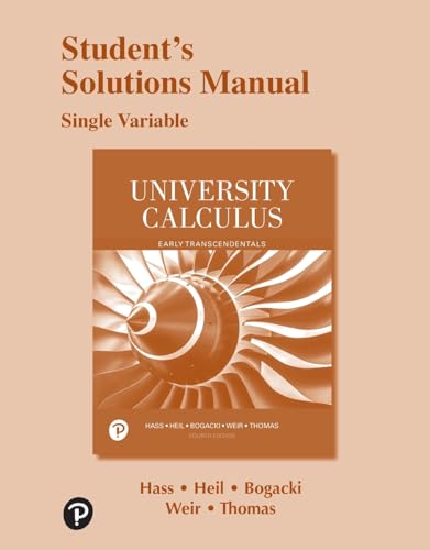 9780135166130: University Calculus: Early Transcendentals: Single Variable