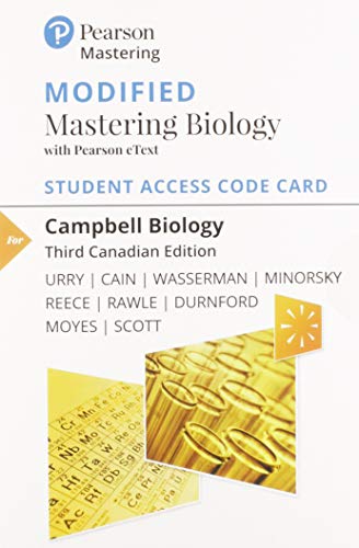 Beispielbild fr Modified Mastering Biology with Pearson eText -- Standalone Access Card -- for Campbell Biology, Third Canadian Edition zum Verkauf von Textbooks_Source