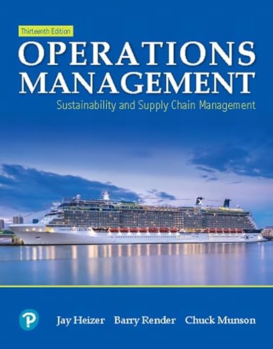 Beispielbild fr Operations Management: Sustainability and Supply Chain Management [RENTAL EDITION] zum Verkauf von BooksRun