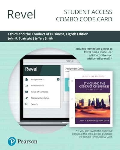 Stock image for Ethics and the Conduct of Business -- Revel + Print Combo Access Code for sale by BooksRun