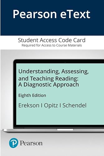 Beispielbild fr Pearson eText for Understanding, Assessing, and Teaching Reading: A Diagnostic Approach -- Access Card zum Verkauf von BooksRun