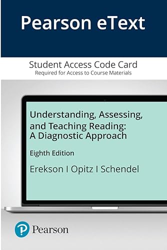 Stock image for Pearson eText for Understanding, Assessing, and Teaching Reading: A Diagnostic Approach -- Access Card for sale by BooksRun