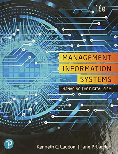 Stock image for Management Information Systems: Managing the Digital Firm for sale by BooksRun