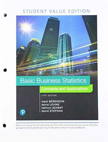 Beispielbild fr Basic Business Statistics Loose Leaf Edition Plus Mystatlab With Pearson Etext -- Access Card Package zum Verkauf von Revaluation Books