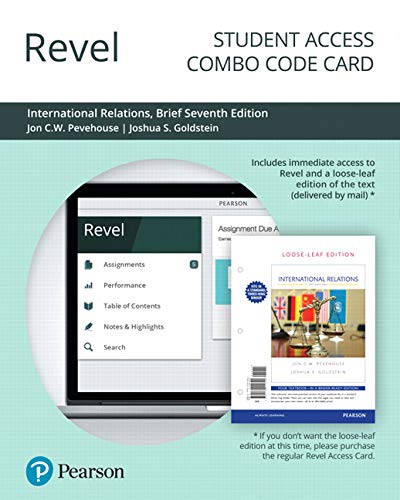 Imagen de archivo de Revel for International Relations, Brief Edition -- Combo Access Card (7th Edition) a la venta por Textbooks_Source