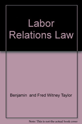 Beispielbild fr Labor Relations Law zum Verkauf von HPB-Red