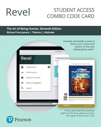 Stock image for Revel for The Art of Being Human: The Humanities as a Technique for Living -- Combo Access Card (11th Edition) for sale by Textbooks_Source