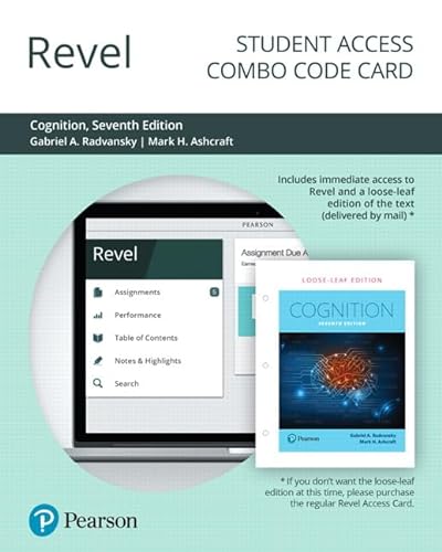 Stock image for Cognition -- Revel + Print Combo Access Code for sale by Textbooks_Source