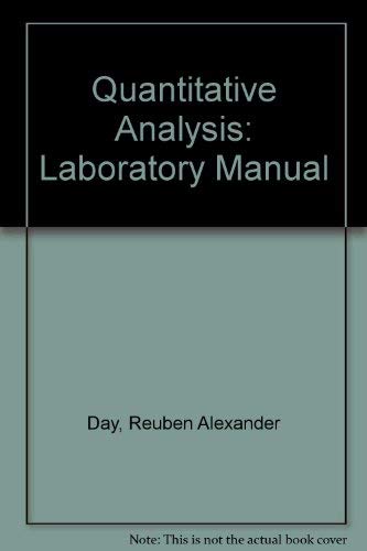 9780135198926: Quantitative Analysis: Laboratory Manual