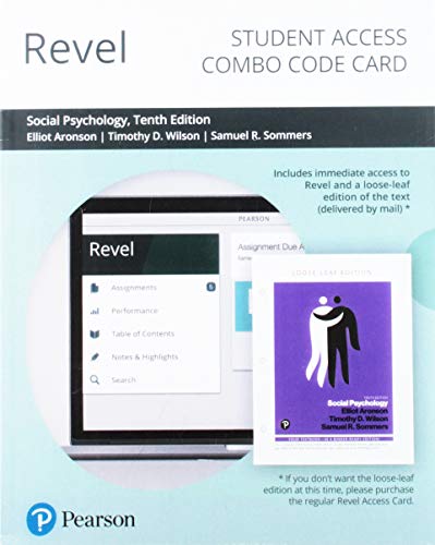 Stock image for Social Psychology -- Revel + Print Combo Access Code for sale by BooksRun