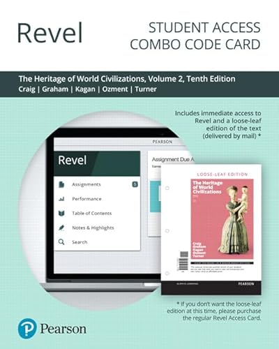 Beispielbild fr Heritage of World Civilizations, The, Volume 2 -- Revel + Print Combo Access Code zum Verkauf von Textbooks_Source