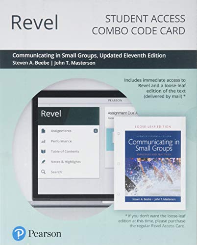 Stock image for Revel for Communicating in Small Groups: Principles and Practices, Updated Edition -- Combo Access Card for sale by SecondSale
