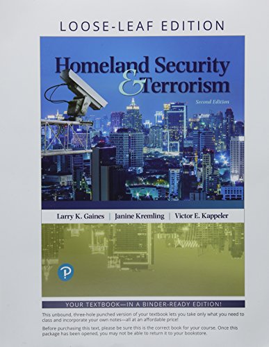 Imagen de archivo de Homeland Security and Terrorism, Loose-Leaf Edition (2nd Edition) a la venta por SecondSale