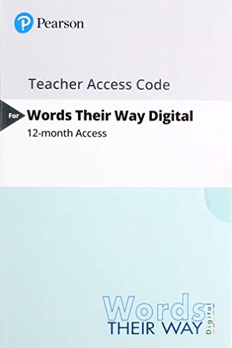 9780135205327: Words Their Way: Word Study for Phonics, Vocabulary and Spelling Instruction, Pearson eText -- Access Card