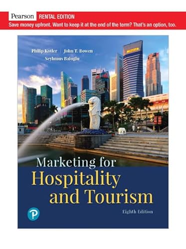 Beispielbild fr Marketing for Hospitality and Tourism [RENTAL EDITION] zum Verkauf von BooksRun