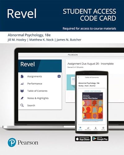 9780135212172: Revel For-- Abnormal Psychology -- Access Card