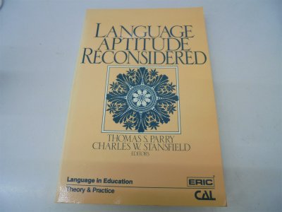 Stock image for Language Aptitude Reconsidered (Language in Education) for sale by HPB-Red