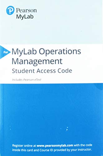 9780135226742: Mylab Operations Management With Pearson Etext -- Access Card -- for Principles of Operations Mangement: Sustainability and Supply Chain Management