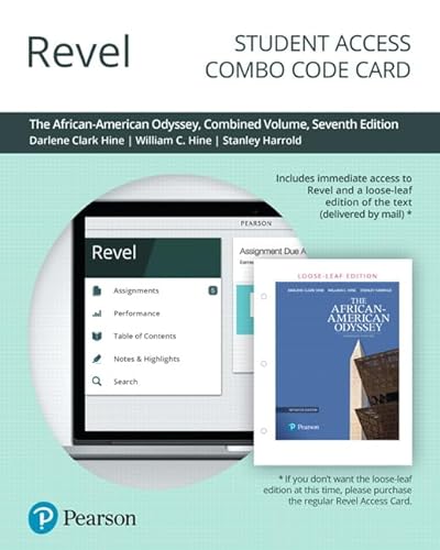 Beispielbild fr The African-american Odyssey Revel Combo Access Card zum Verkauf von Revaluation Books
